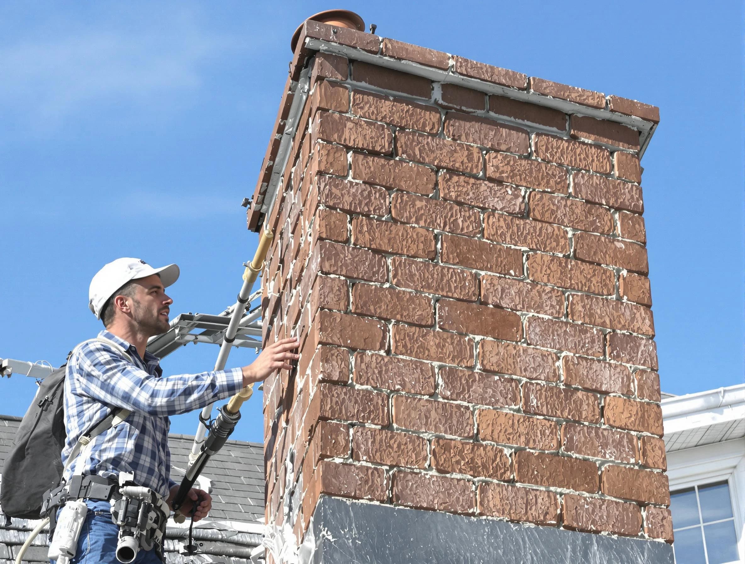 Brickwork for a chimney rebuild by Bridgewater Chimney Sweep in Bridgewater, NJ